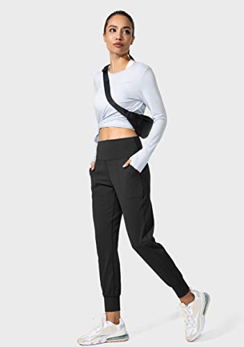 High Waisted Women's Joggers with Pockets - Loose Fit Yoga Pants for Workout & Lounge
