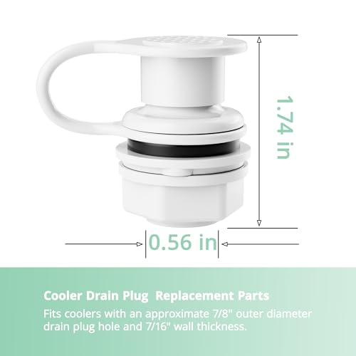 Cooler Drain Plug Replacement Kit for Igloo 25-70 Qt Ice Chests
