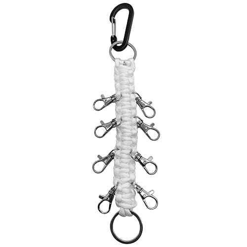 Hooshing Cheer Bows Holder, Handmade Carabiner Paracord Keychain for Teen Girls Cheerleading Sports