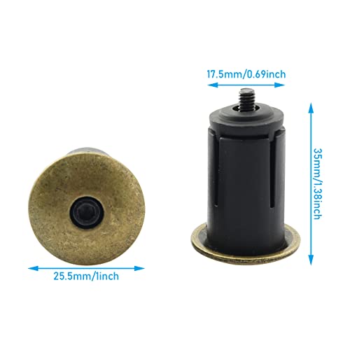 Bronze Aluminum Alloy Bicycle Handlebar End Plugs - 2pcs Fit Most Bikes