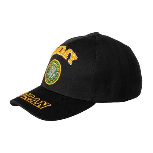 Artisan Owl Officially Licensed US Army Emblem with Veteran Shadow Embroidered Baseball Cap