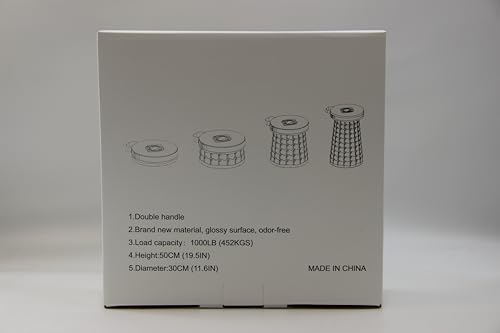 ALEVMOOM 2025 XXL 19.7" Collapsible Stool with Cushion, Capacity 1000lbs Portable Stools for Adults Heavy Duty, Adjustable Height Telescoping Folding Stool, for Outdoor Camping Travel Hiking Fishing