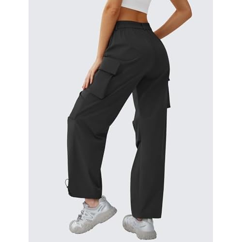 Women¡¯s Hiking Pants Wide Leg Cargo Pants Quick Dry Lightweight Water-Resistant Travel Casual Trousers with 4 Pockets