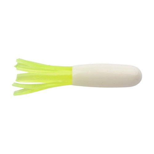 Berkley PowerBait Atomic Tubes Fishing Bait, White Chartreuse, 1.5in, Irresistible Scent and Flavor, Cut Tentacles for Subtle Action, Perfect for Trout, Crappie and Panfish