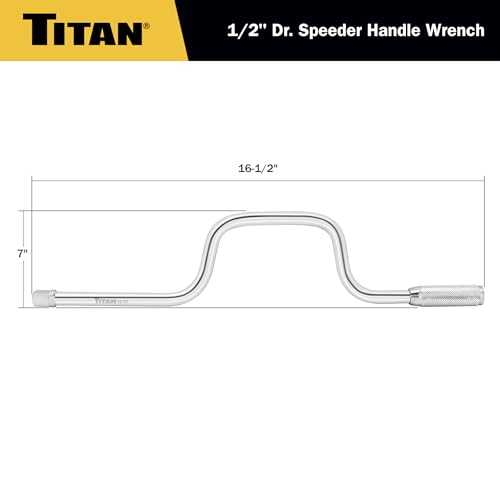 Titan 1/2-Inch Drive Speeder Handle Black - Rapid Socket Rotation Tool