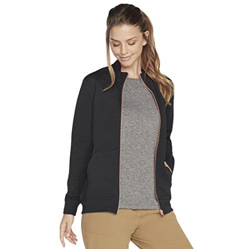 Skechers Women's The Go Walk Ottoman Jacket - Cozy Fit, XX-Large, Black