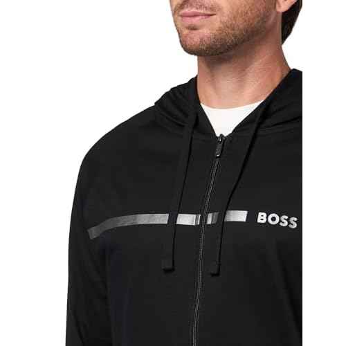BOSS mens Authentic Zip Up Hooded Sweatshirt