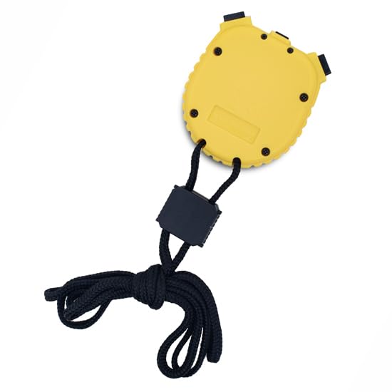 Traceable Water-Resistant/Shock-Resistant Stopwatch with Calibration; Yellow