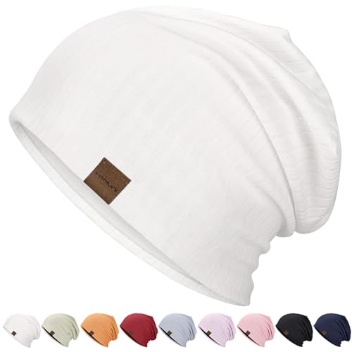 Slouchy Beanie for Men Women Soft Lightweight Running Beanie Hat Chemo Cap Skull Cap