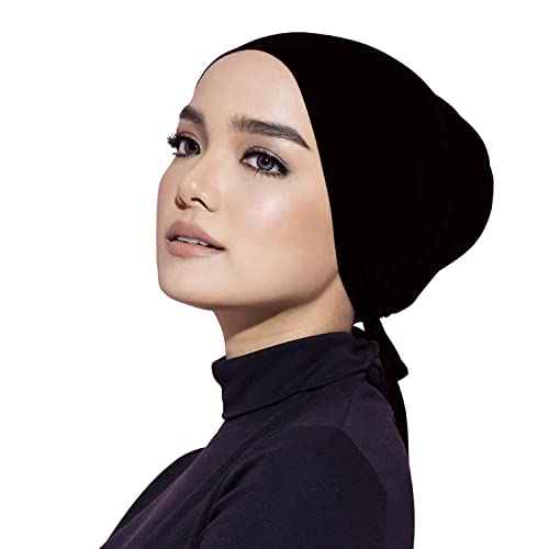 Faticinfa Under Scarf Hijab Cap With Tie-Back Closure Jersey Inner Cap With Rope Bonnet for Muslim Women