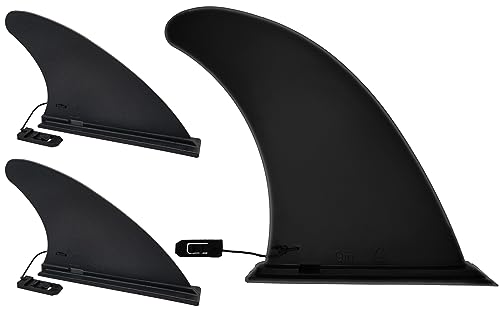 Paddle Board Fins Replacement Set of 3 9 Inch Center & 5 Inch Side Fins - 1.18 Inch Side Fins
