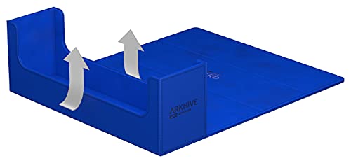 Deck Case for 400 Double-Sleeved TCG Cards - Blue, Magnetic Closure, Microfiber Lining - 400+ Variation