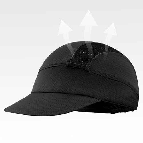 baotongle 2pcs Cycling Cap Cooling Skull Cap Helmet Liner with Sun Visor Sun Protection Running Bike Cap for Men Women Under Helmet