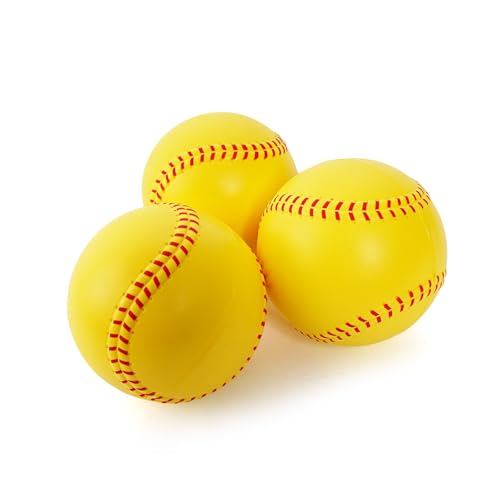 12-Inch Foam Softballs 4-Pack for Hitting Practice and Training