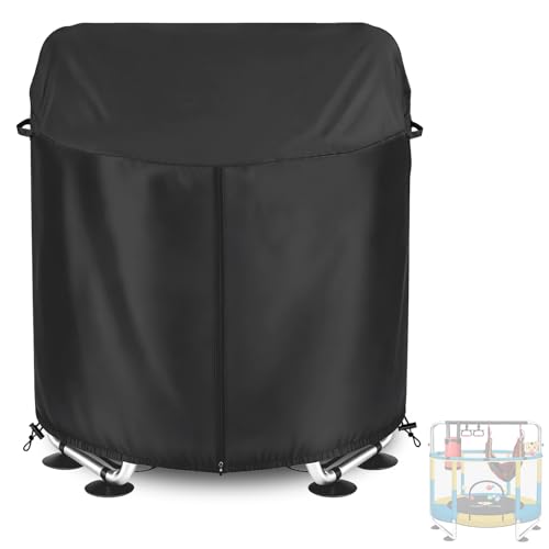 55-Inch Waterproof Kids Trampoline Cover with 600D Thick Fabric - Black, Variation of THIS listing