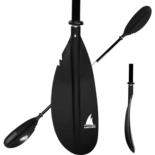 Black 86-Inch Kayak Paddle - Adjustable Aluminum Alloy Shaft with Glass Fiber Blades