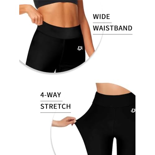 Deerose Print Swim Pants for Women Sun Protection High Waisted Swimming Leggings Rash Guard Pants
