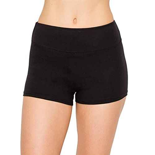 ALWAYS Women Workout Yoga Shorts - Premium Soft Solid Stretch Cheerleader Running Dance Volleyball Short Pants