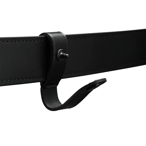 Black Leather Handcuff Strap with Safety Snap for Duty Belts