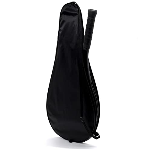 Black Tennis Bag with Padded Rackets Cover & Adjustable Shoulder Strap - 31x11.4 inches
