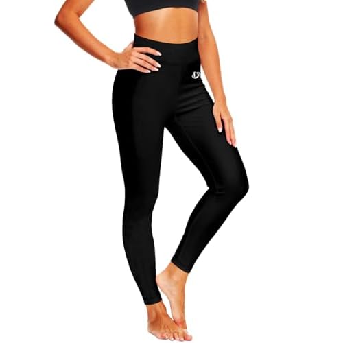 Deerose Print Swim Pants for Women Sun Protection High Waisted Swimming Leggings Rash Guard Pants