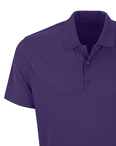 Men's College Polo Shirt LSU Tigers X-Large Team Color Moisture Wicking