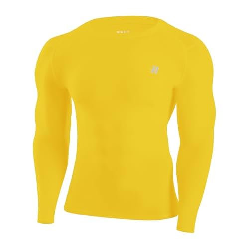 Runhit Long Sleeve Compression Shirts for Men, UPF 50+ Men's Compression Shirts, Running Athletic Workout Base Layer