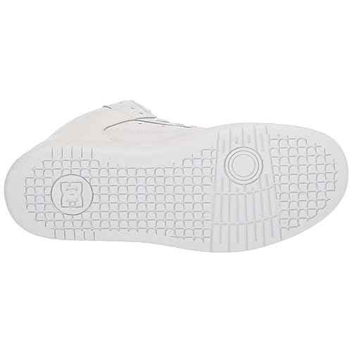 DC Women's Manteca 4 High Top Skate Shoe, White/Silver, 8