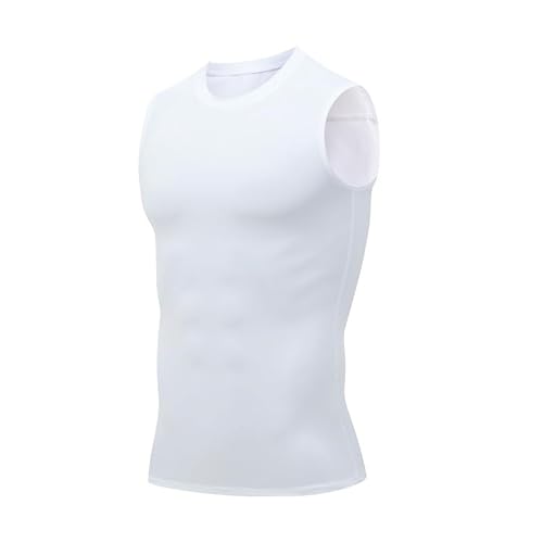 Men's Tank Top Compression Shirts Athletic Workout Sleeveless Shirts Fit Slimming Body Shaper Vests Shapewear
