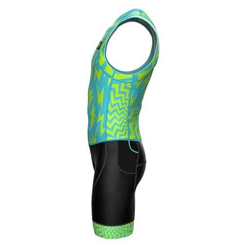 Wixen Men¡¯s Triathlon Suit ?Breathable & Padded Tri Suit for Swim, Bike & Run | Race Day Gear for Triathletes
