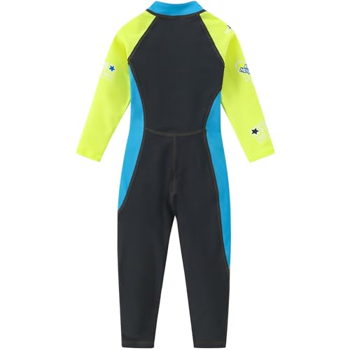 Toddler Girl Long-Sleeve Swimsuit One Piece Rash Guard UPF 50+ Bathing Suit - Gray 2-3T