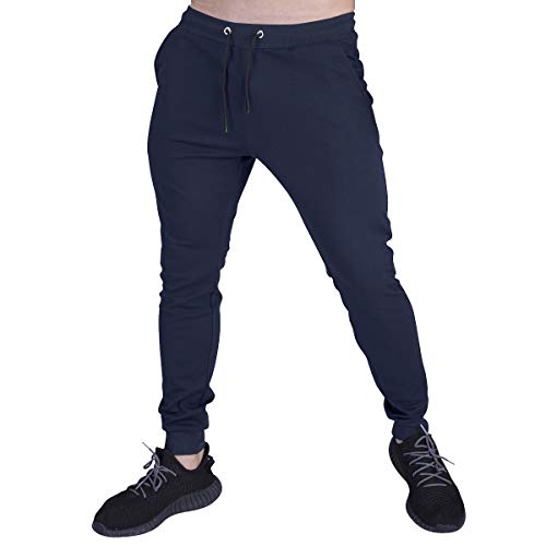 Men's Slim Tapered Jogger Pants - Navy, XX-Large Athletic Sweatpants