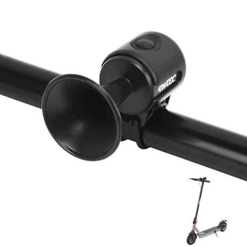 Scooter Horn,120DB Loud Scooter Horn Powered by 3V Celll Battery, Applies to 22.2-32mm Handlebars, Suitable for Scooters and Bikes, Bike Horn for Adults, Scooter Bell, Electric Scooter Accessories