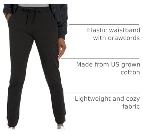 Women’s Black Cotton Joggers Large - Casual Lounge & Workout Pants