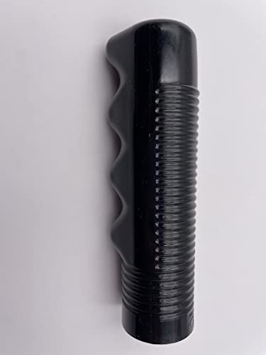 1 Inch Non-Slip Finger Groove Handlebar Grips - Classic Ribbed PVC Pair