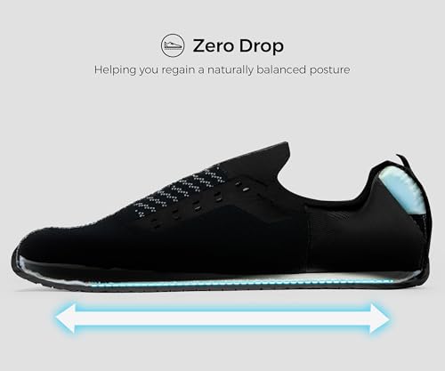 Men's Barefoot Minimalist Shoes Black 14 - Zero Drop Anatomical Toe Box