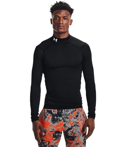 Under Armour Men's ColdGear Compression Mock Small Black White