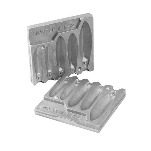 Fishing Sinkers Mold Set with 5 Cavities for 4, 8, 12 Ounce Sinker Production