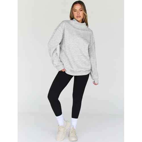 Trendy Queen Womens Oversized Sweatshirts Turtleneck Pullover Long Sleeve Hoodies Tops Fall Fashion Outfits 2025 Clothes