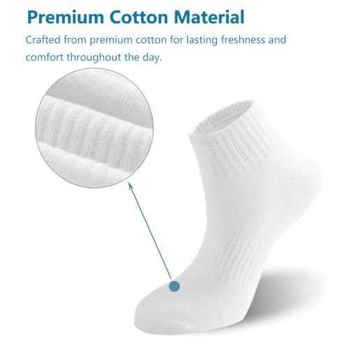 Irisbear Ankle Socks for Women, Cotton Gym Socks Thin Running Socks 5 Pairs