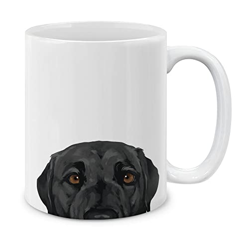 Black Labrador Retriever Dog Ceramic Coffee Mug 11 OZ - Mugbrew