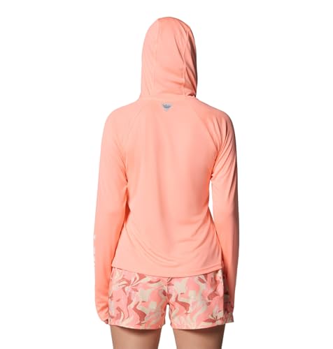 Columbia Women's PFG Tidal Tee II Hoodie Large Tiki Pink Sun Protection