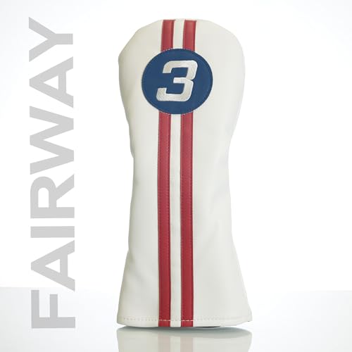 Golf Headcover for 3 Wood - Fleece-Lined, Water-Resistant, Easy Slip-On, July Four