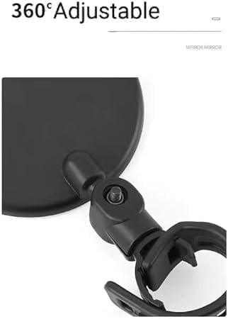 2Pcs Black Adjustable Rear View Mirror for Bikes, Universal Rearview Mirror for Handlebars, Wide Angle Acrylic Convex Safety for Adult Bikes/Kids/Road/Mountain Bike, Cycling Accessories