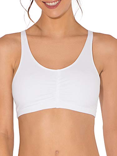 Women's Adjustable Shirred Front Racerback Sports Bra Multi Pack - Heather Grey, White, Blue Gem, 36