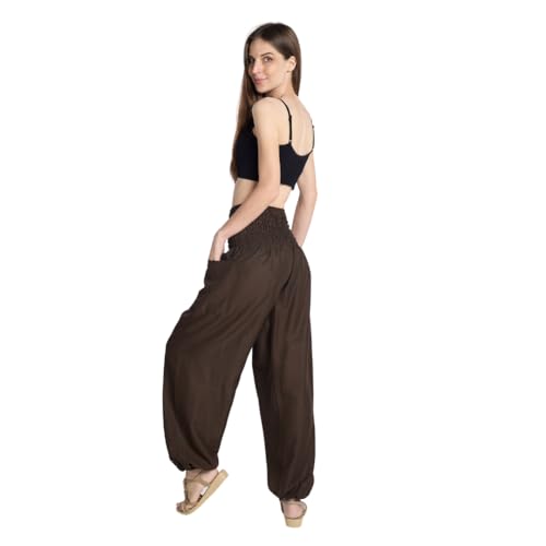 High-Waisted Boho Yoga Pants for Women - Tranquil Threads Harem Style