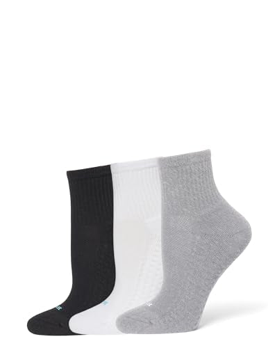 Women's Air Cushion Sport Crew Socks 3 Pack - Mini Crew Assorted