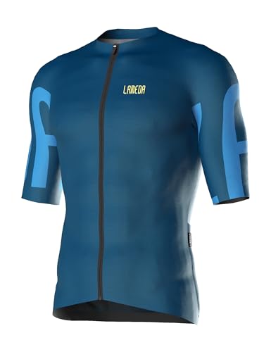 Men's Breathable Lightweight Cycling Jersey Short Sleeve Quick Dry Navy Blue Medium