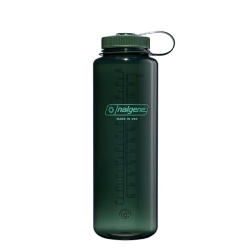 Nalgene Sustain Tritan BPA-Free Water Bottle Made with Material Derived from 50% Plastic Waste (Using ISCC Certified Mass Balance), 48 OZ, Wide Mouth, Jade