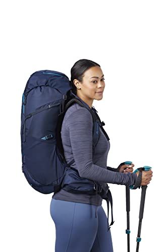 Gregory Jade 63L Women's Day Hiking Backpack, Ventilated Backpanel, Built-In Hydration Attachment for Bladder (Reservoir Not Included), Small/Medium, Midnight Navy